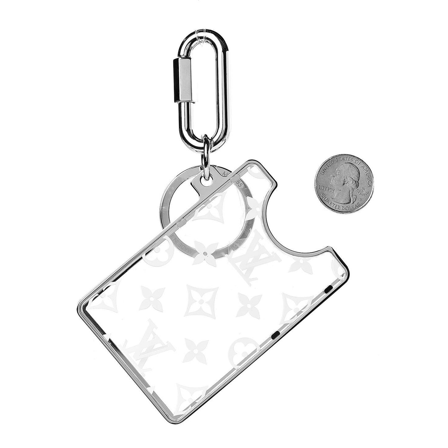 Transparent Plexiglass Prism ID Card Holder White
