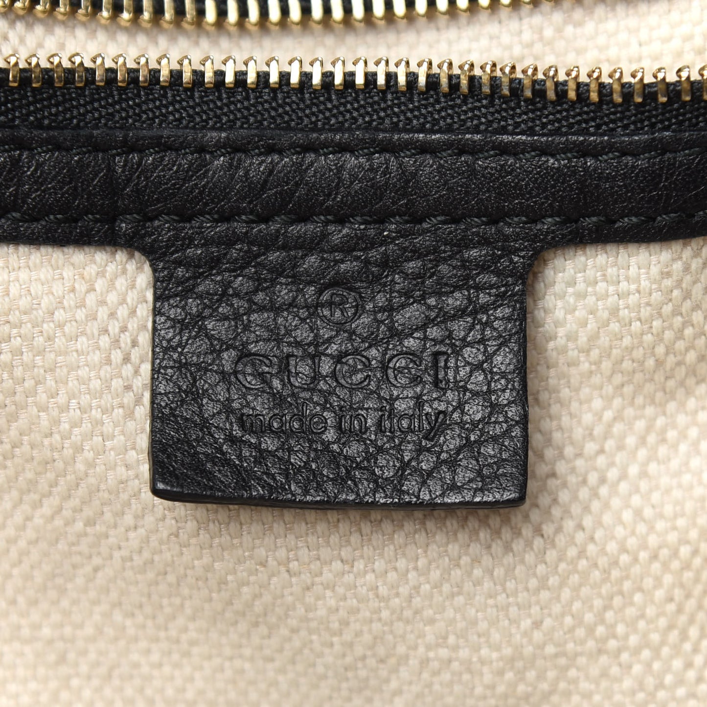 Pebbled Calfskin Large Soho Shoulder Bag Black
