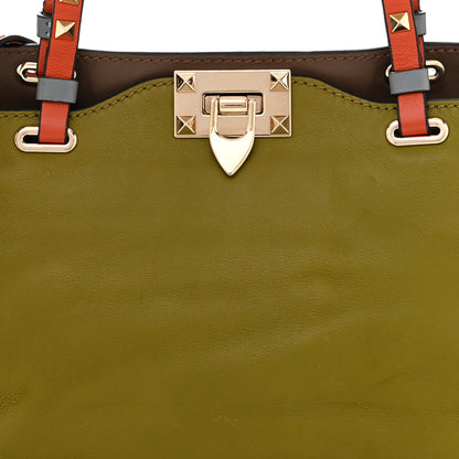 Valentino Garavani Vitello Colorblock Small Rockstud Tote Multicolor 7 of 11