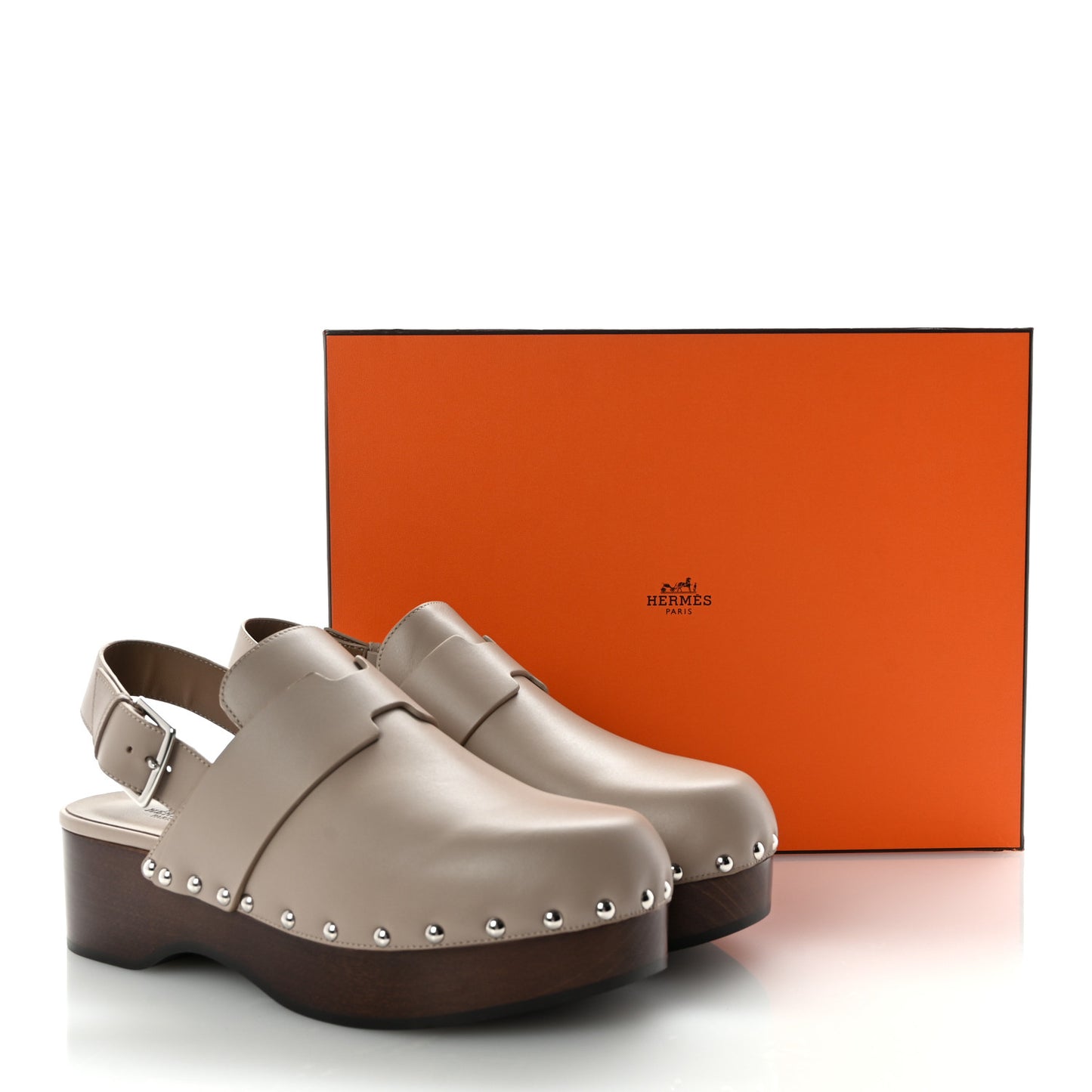 Toscan Calfskin Hermoine Mules 39 Beige Marfa