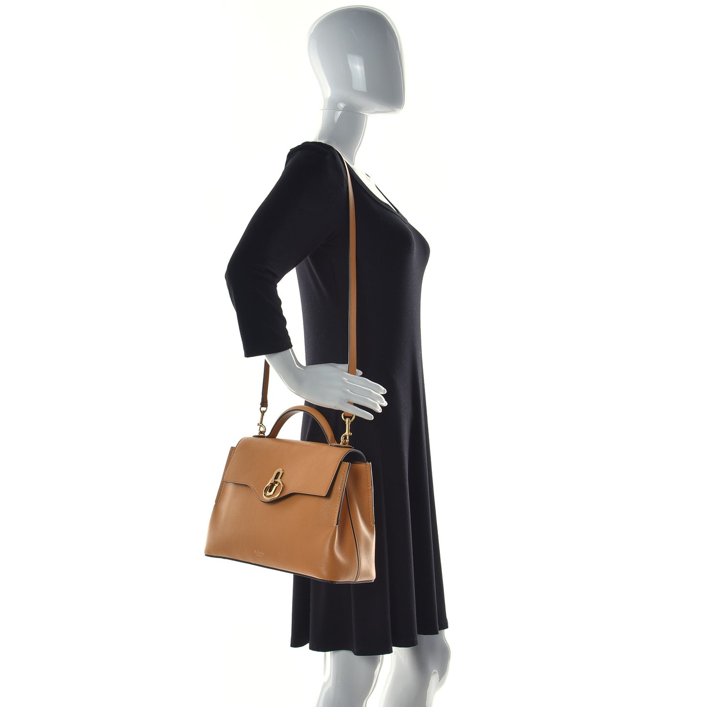 Silky Calfskin Small Seaton Deep Amber
