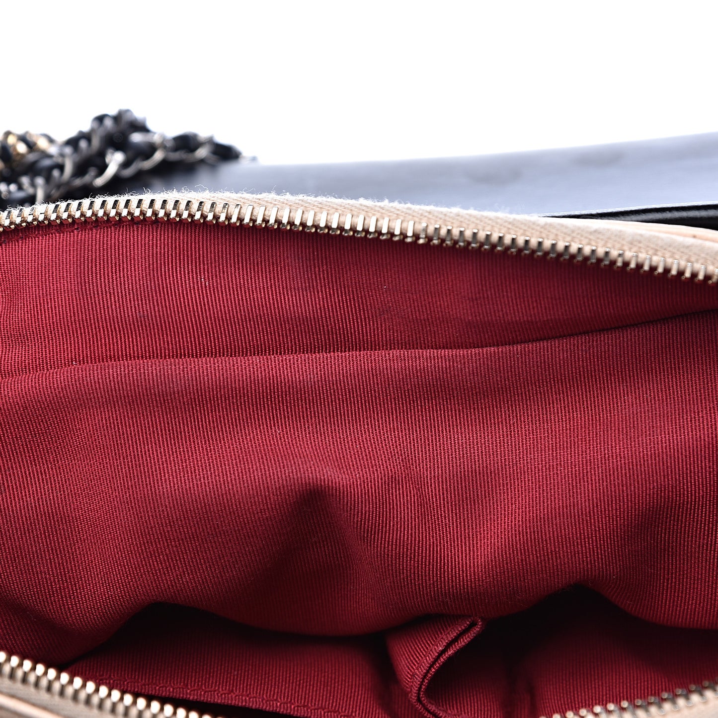 Aged Calfskin Quilted Medium Gabrielle Hobo Beige Black