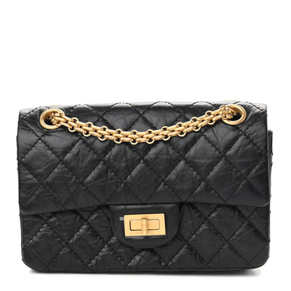 Chanel Aged Calfskin Quilted 2.55 Reissue Mini Flap Black 1 of 9