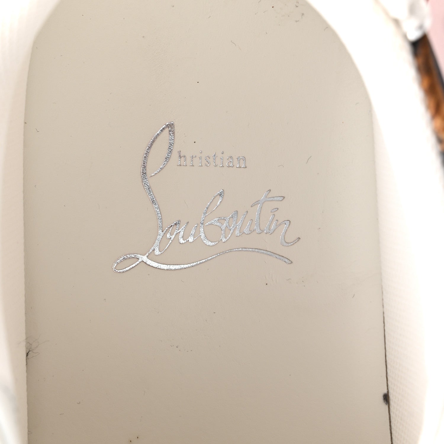 Christian Louboutin Calfskin Satin Leopard Print Womens Loubishark Sneakers 37 Brown 8 of 10