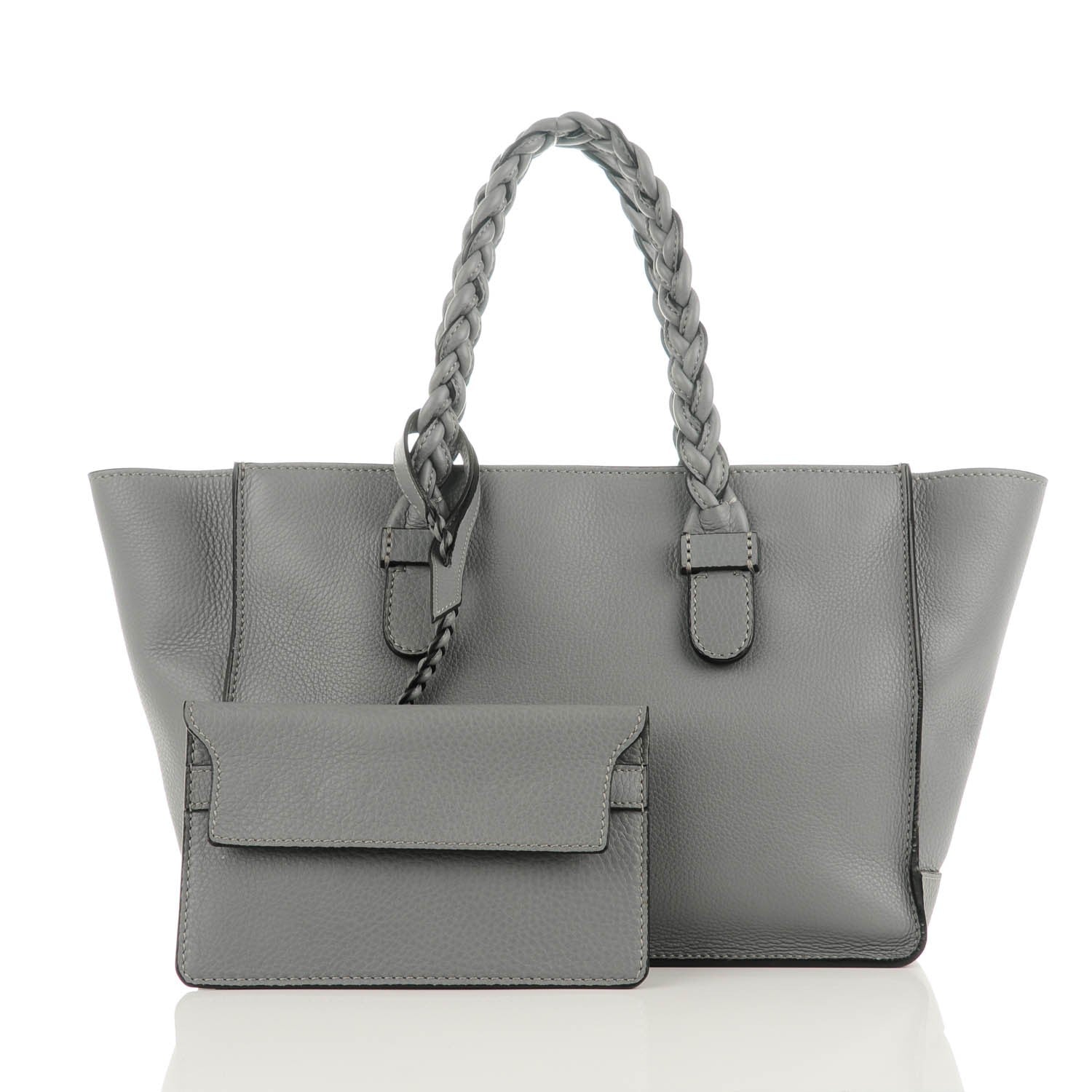 Valentino Garavani Grained Calfskin Small To Be Cool Tote Grigio Perla 3 of 9