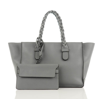 Valentino Garavani Grained Calfskin Small To Be Cool Tote Grigio Perla 3 of 9