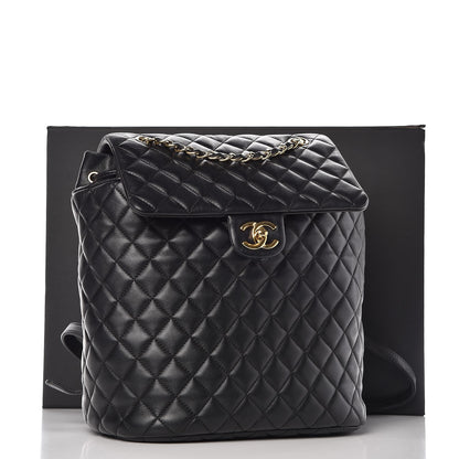 Chanel Lambskin Quilted Large Urban Spirit Backpack Black 9 of 9