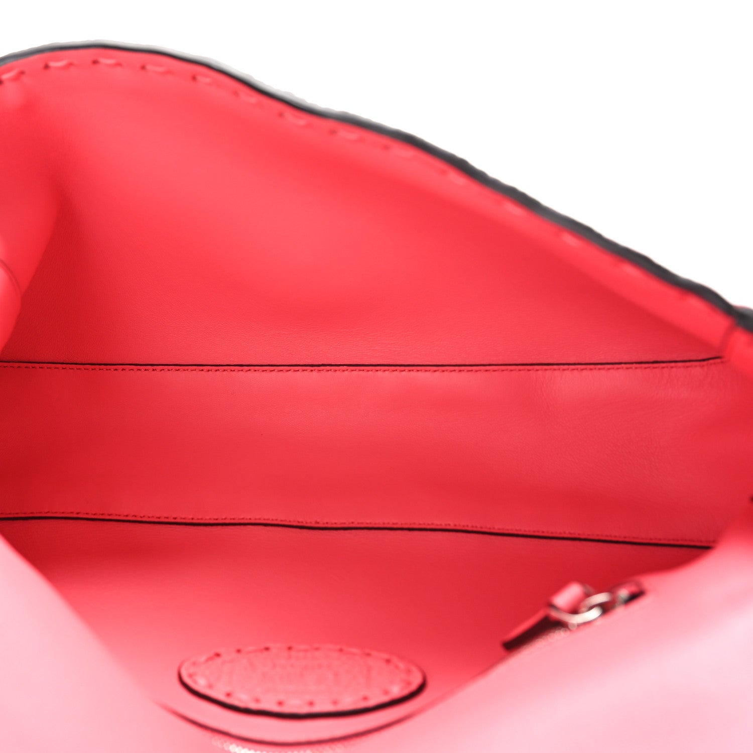 Fendi Cuoio Roma Sellerissima Nappa Sintetica Tape Stitch Baguette Pink Dalia 5 of 8