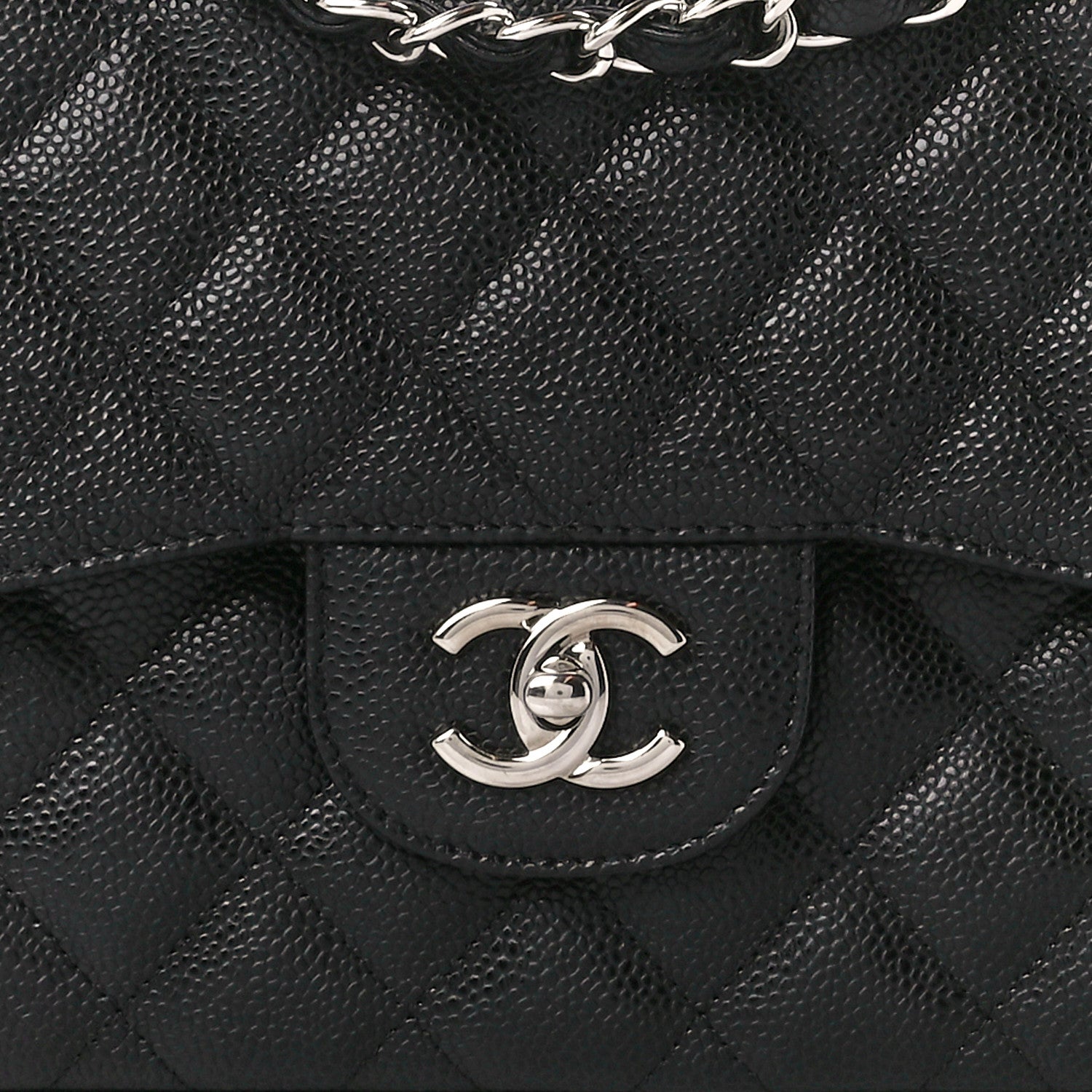 Chanel Caviar Quilted Jumbo Double Flap Black 9 of 12