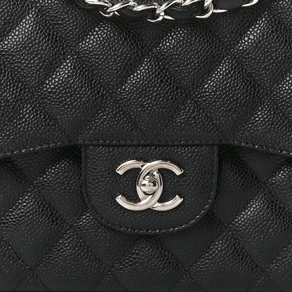 Chanel Caviar Quilted Jumbo Double Flap Black 9 of 12
