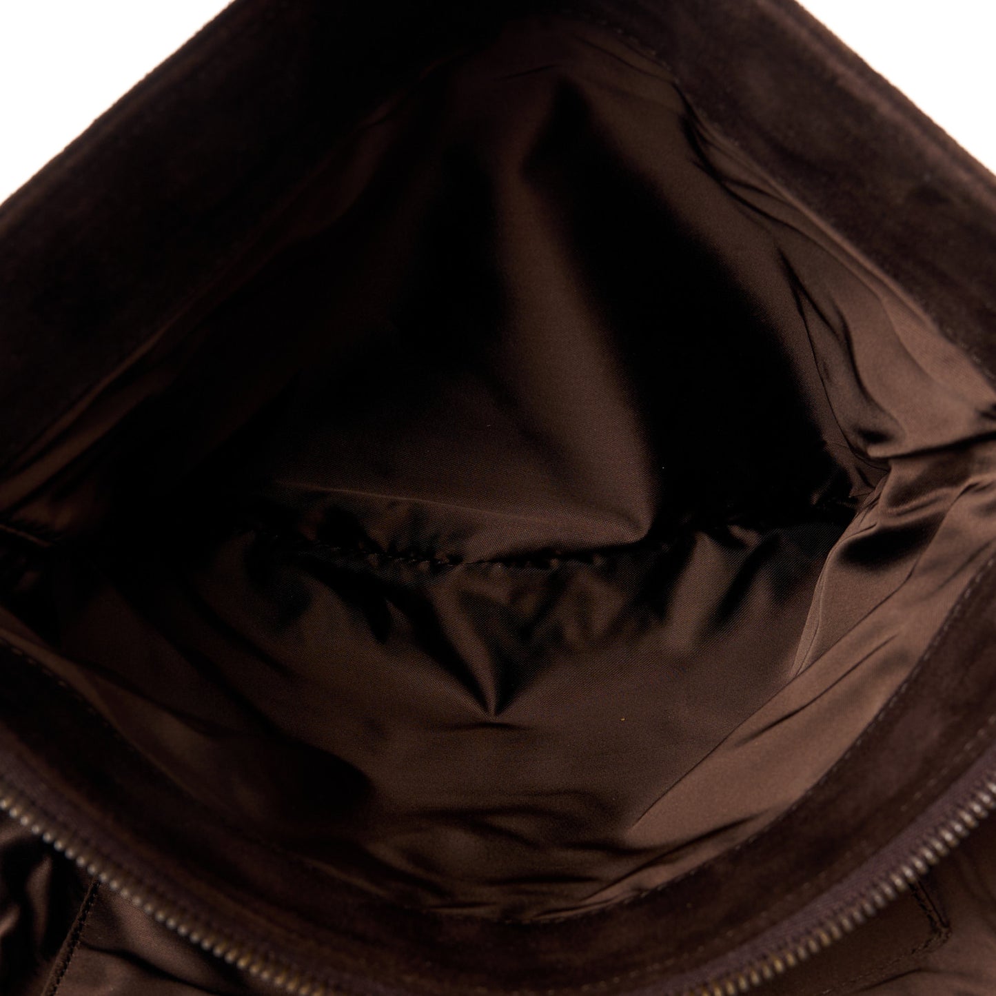 Suede Shopping Chain Tote Brown
