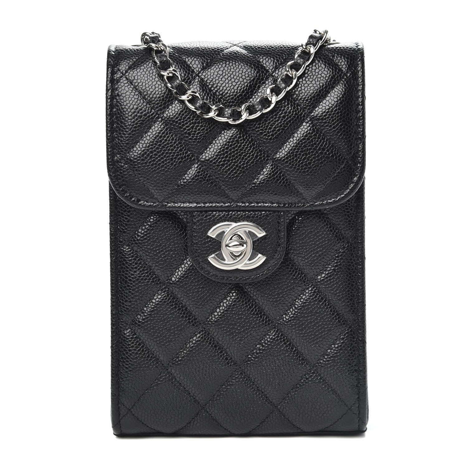Chanel Caviar Quilted Classic Phone Holder Black 1 of 11