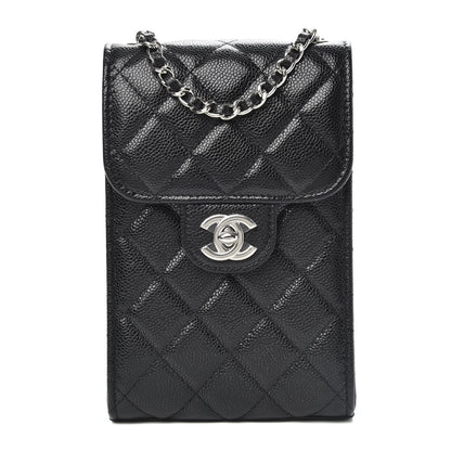 Chanel Caviar Quilted Classic Phone Holder Black 1 of 11