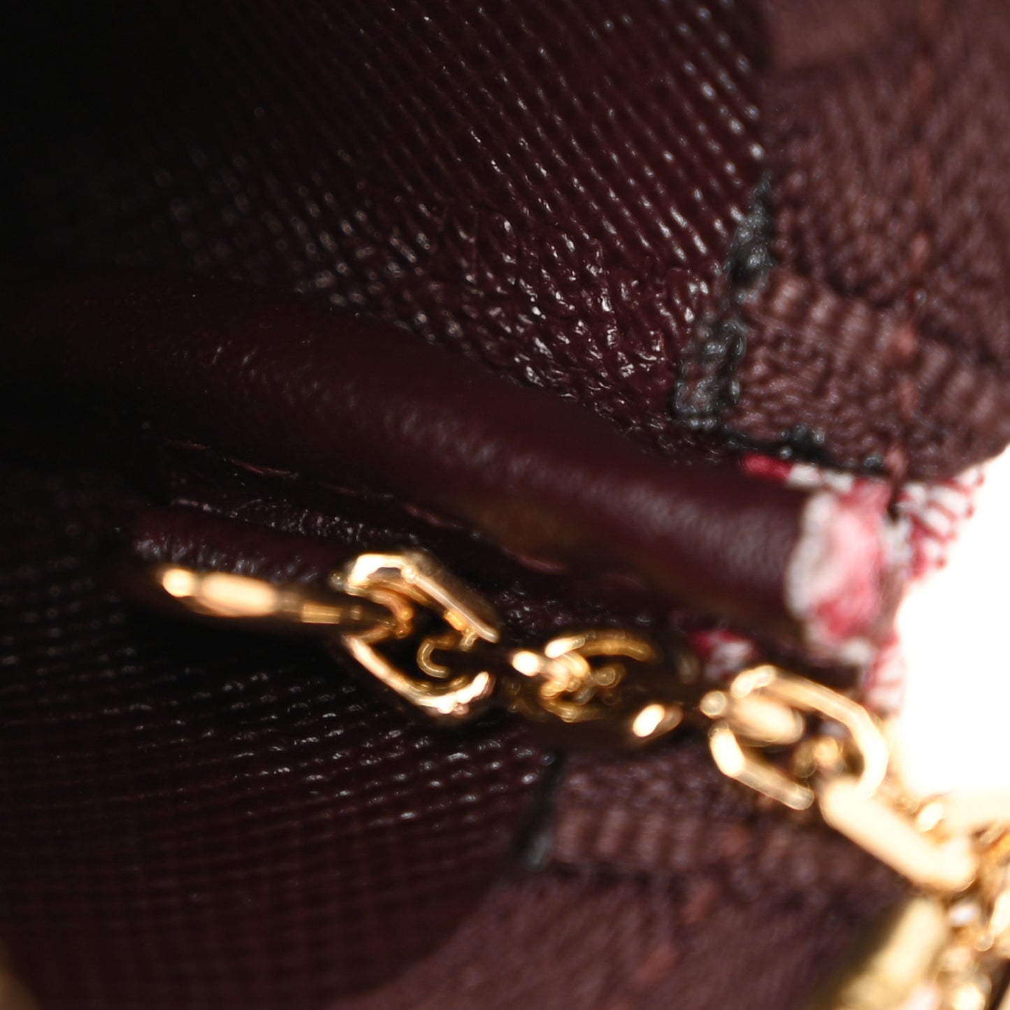 Mini Monogram Key Pouch Cherry