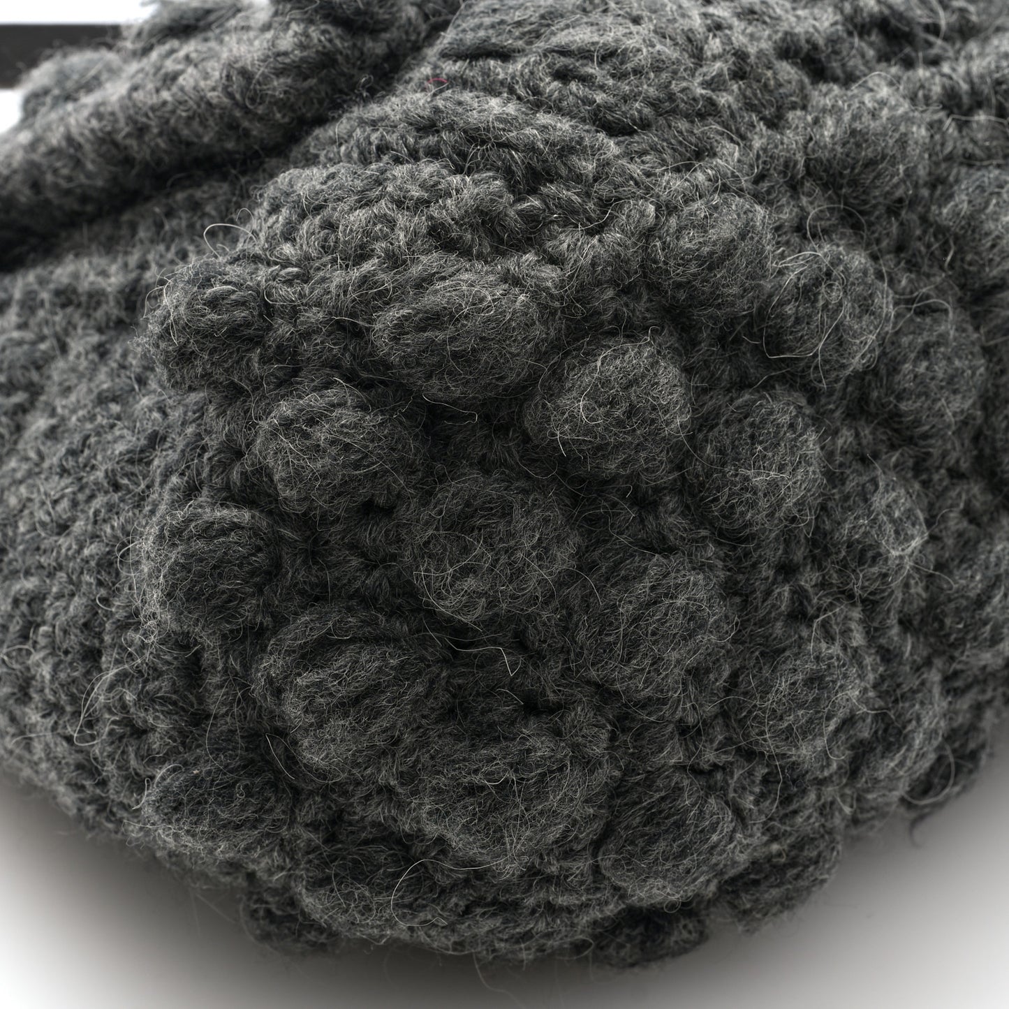 Wool Knit Mama Baguette Grey