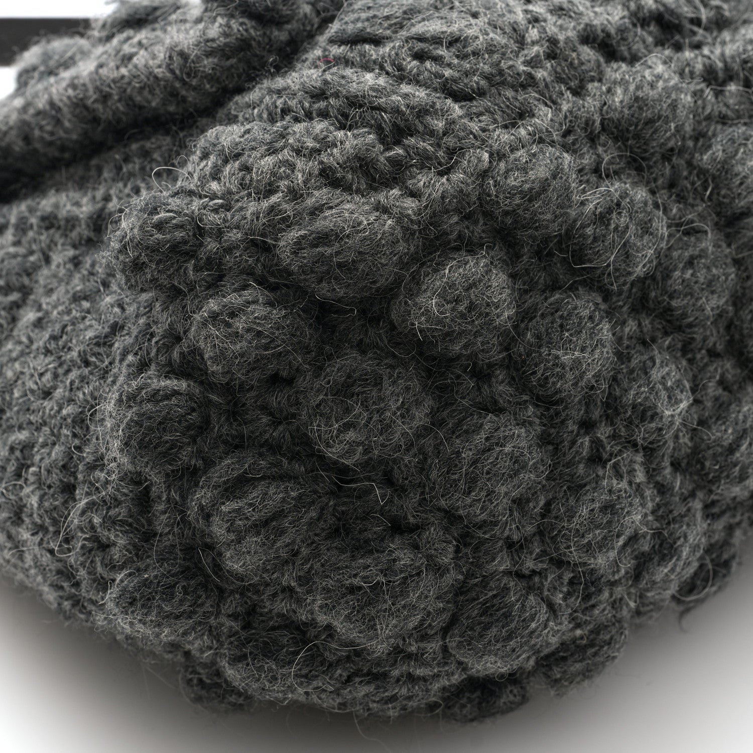 Fendi Wool Knit Mama Baguette Grey 8 of 9