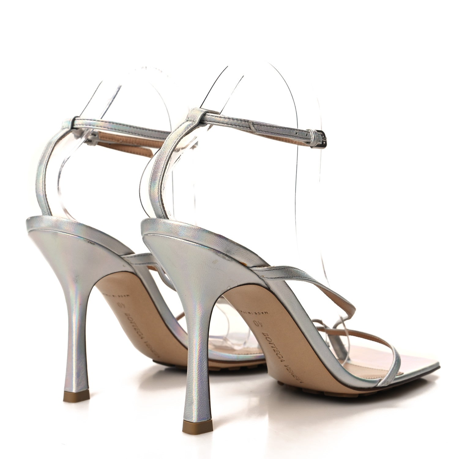 Bottega Veneta Laser Nappa Stretch Multi Strap 90mm Sandals 40 Moon Drop 4 of 9