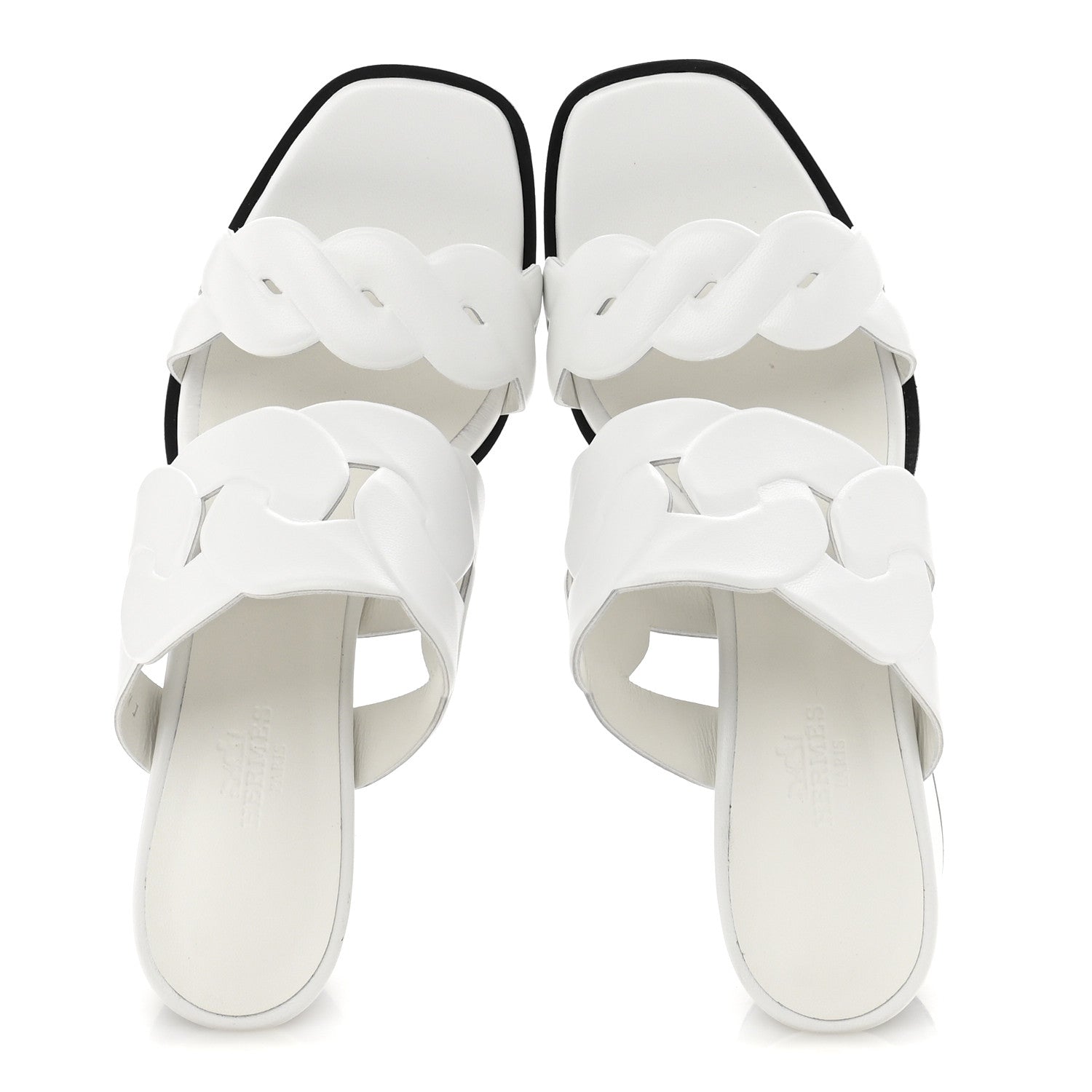 Hermes Nappa Gaby 60 Sandal 37.5 White 2 of 10