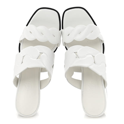 Hermes Nappa Gaby 60 Sandal 37.5 White 2 of 10