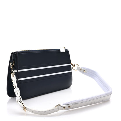 Christian Dior Calfskin Vibe Zip Pouch Blue White 3 of 10