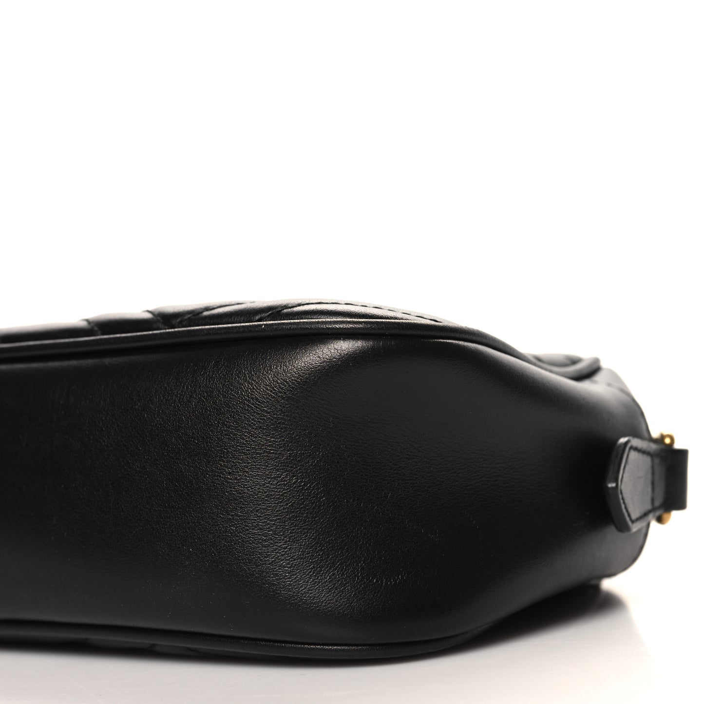 Calfskin Matelasse Small GG Marmont Chain Shoulder Bag Black