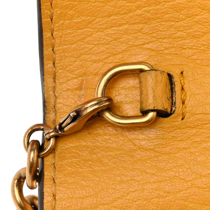 Gucci Calfskin Garden Dionysus Chain Wallet Yellow 10 of 12