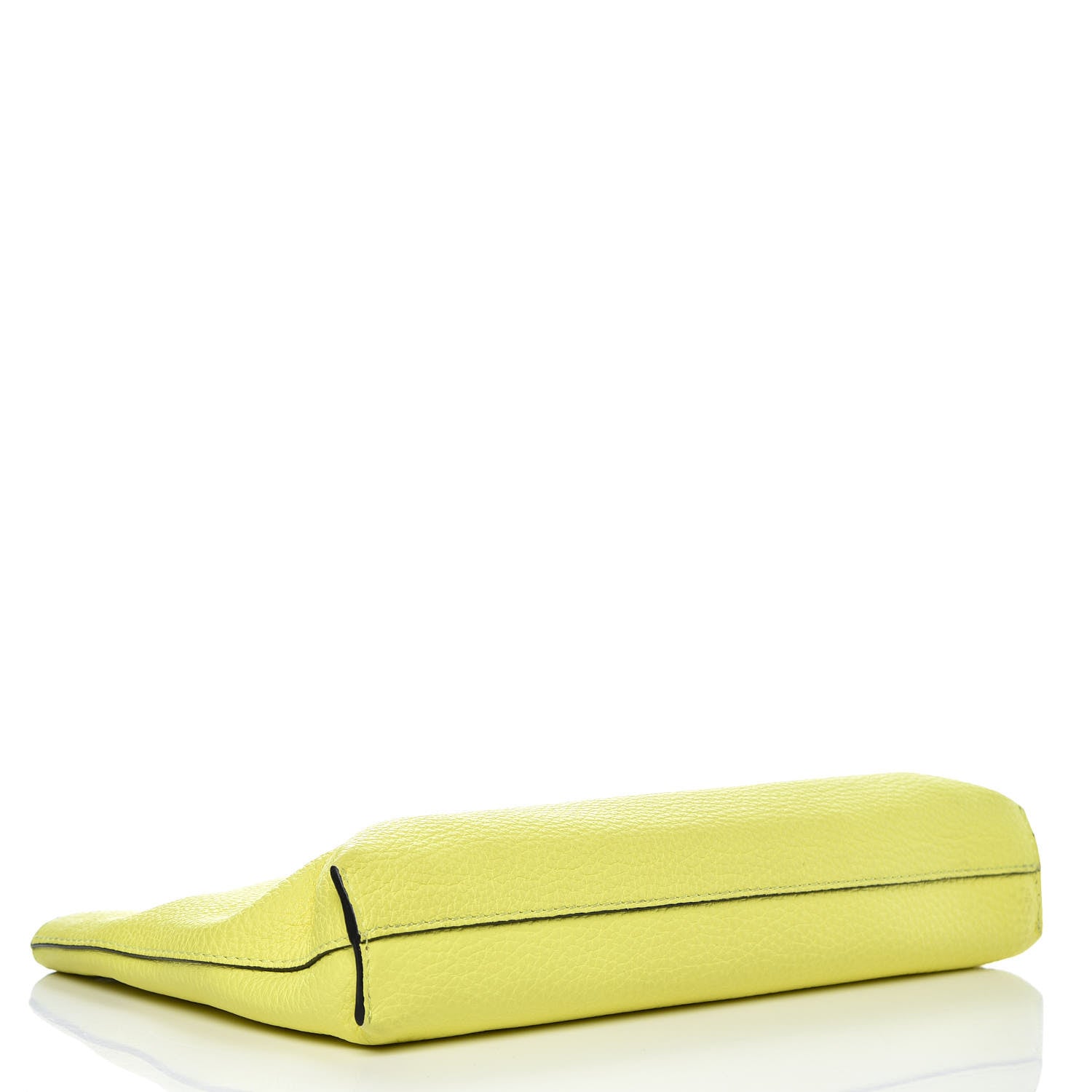 Burberry Soft Calfskin Large Duncan Zip Pouch Neon Yellow 4 of 11