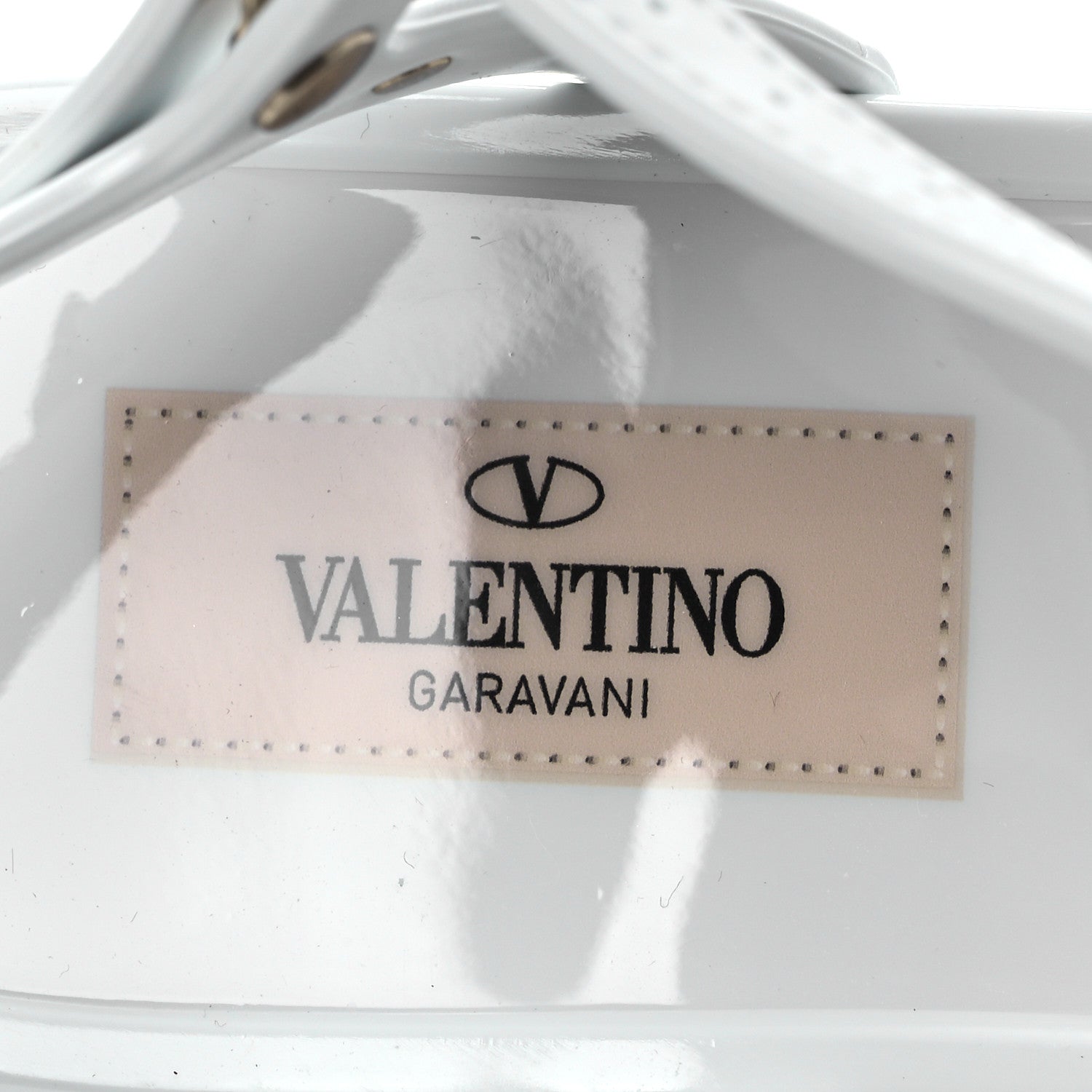 Valentino Garavani PVC Jelly Rockstud Caged Sandals 38 Optic White 9 of 12