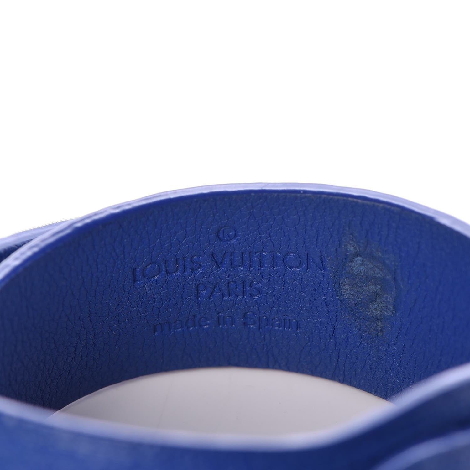 Louis Vuitton Goatskin Spike It Wrap Bracelet 17 Blue 4 of 5