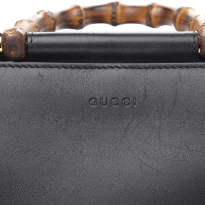 Gucci Nappa Bamboo Web Mini Nymphaea Top Handle Bag Black 13 of 14