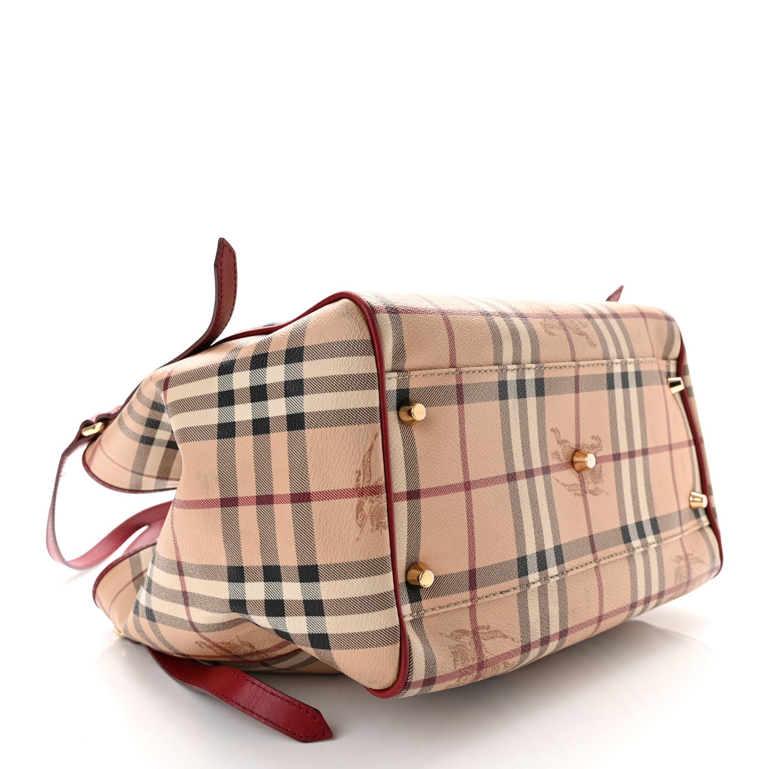 Burberry Haymarket Check Small Canterbury Tote Red 4 of 10