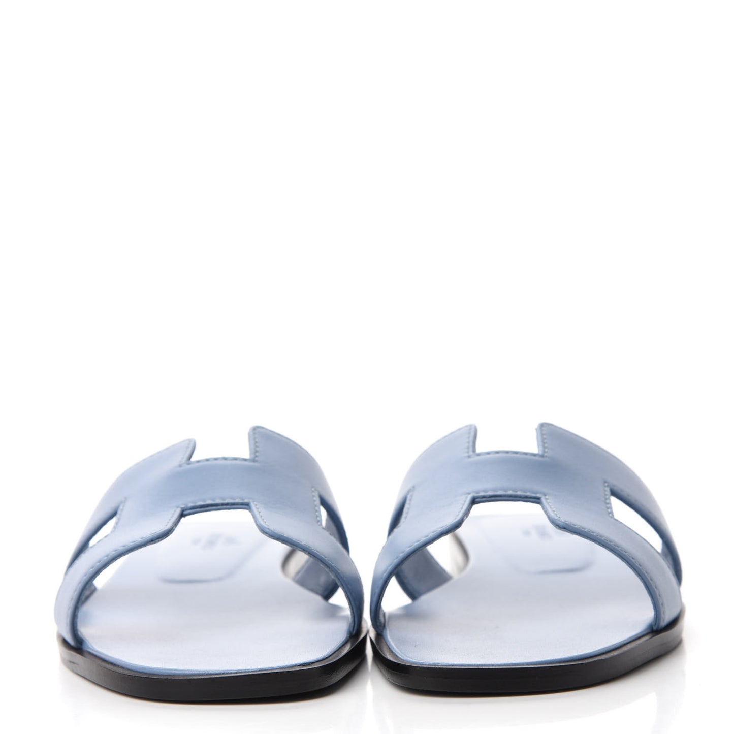 Box Calfskin Oran Sandals 37 Light Bleu