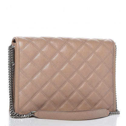 Saint Laurent Lambskin Quilted Small Becky Chain Bag Gold Sand 3 of 10