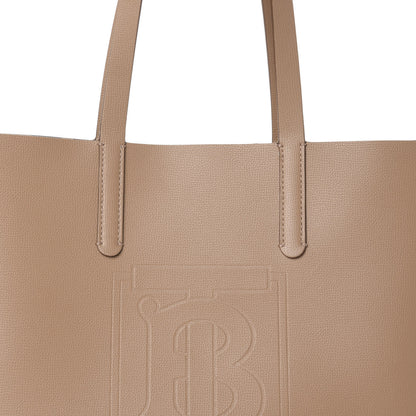 Burberry Calfskin TB Motif Embossed Medium Tote Camel 7 of 9