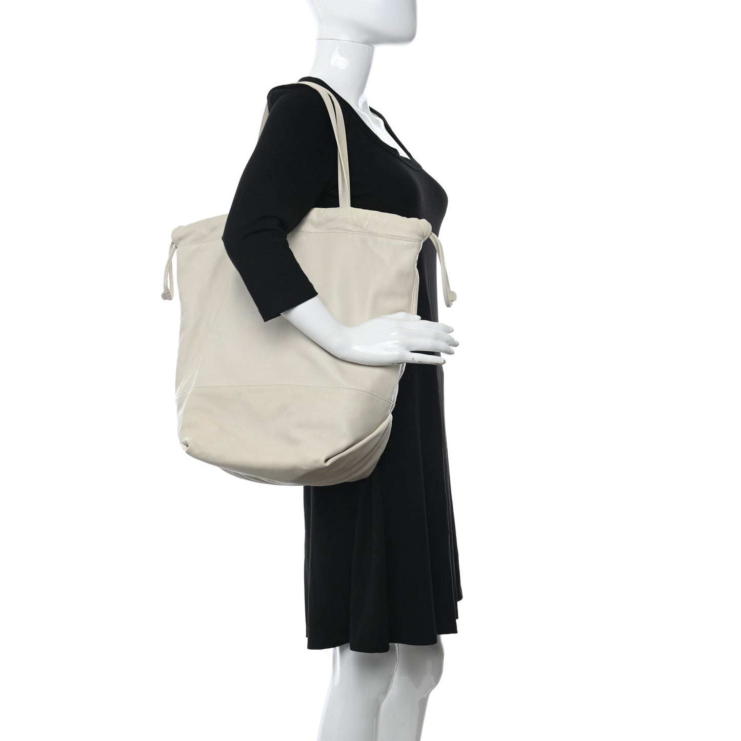Lambskin West Shopping Bag Crema Soft