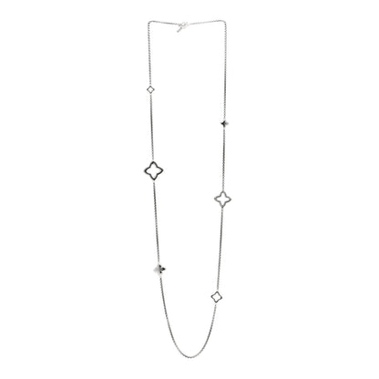 David Yurman Sterling Silver 25mm Quatrefoil Chain Necklace 3 of 4