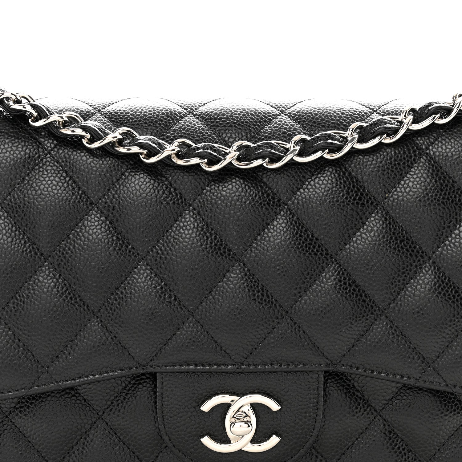 Chanel Caviar Quilted Jumbo Double Flap Black 8 of 12