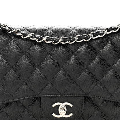 Chanel Caviar Quilted Jumbo Double Flap Black 8 of 12