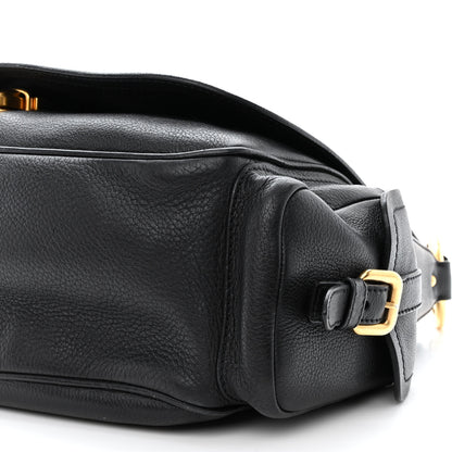 Prada Vitello Daino Antik houlder Bag Black 10 of 13