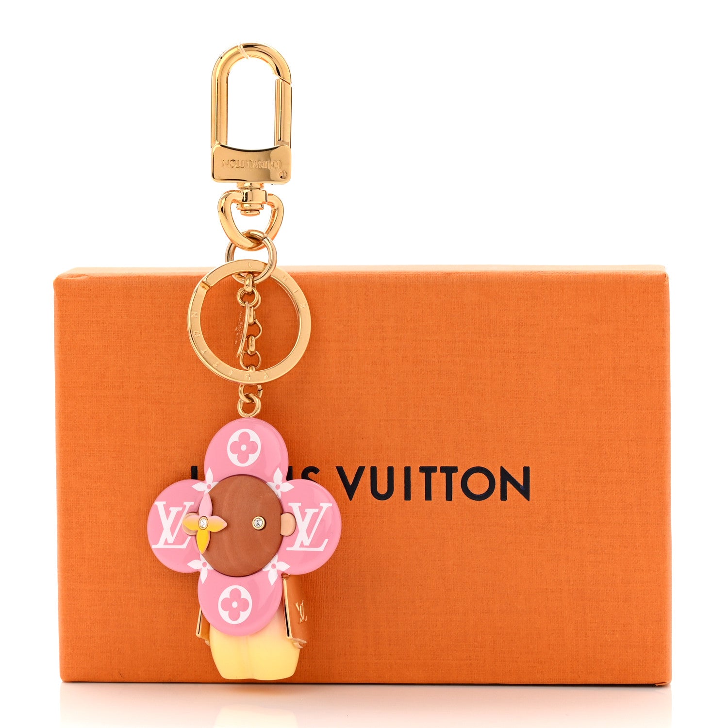 Louis Vuitton Giant Monogram Vivienne Bag Charm Key Holder Rose 5 of 5