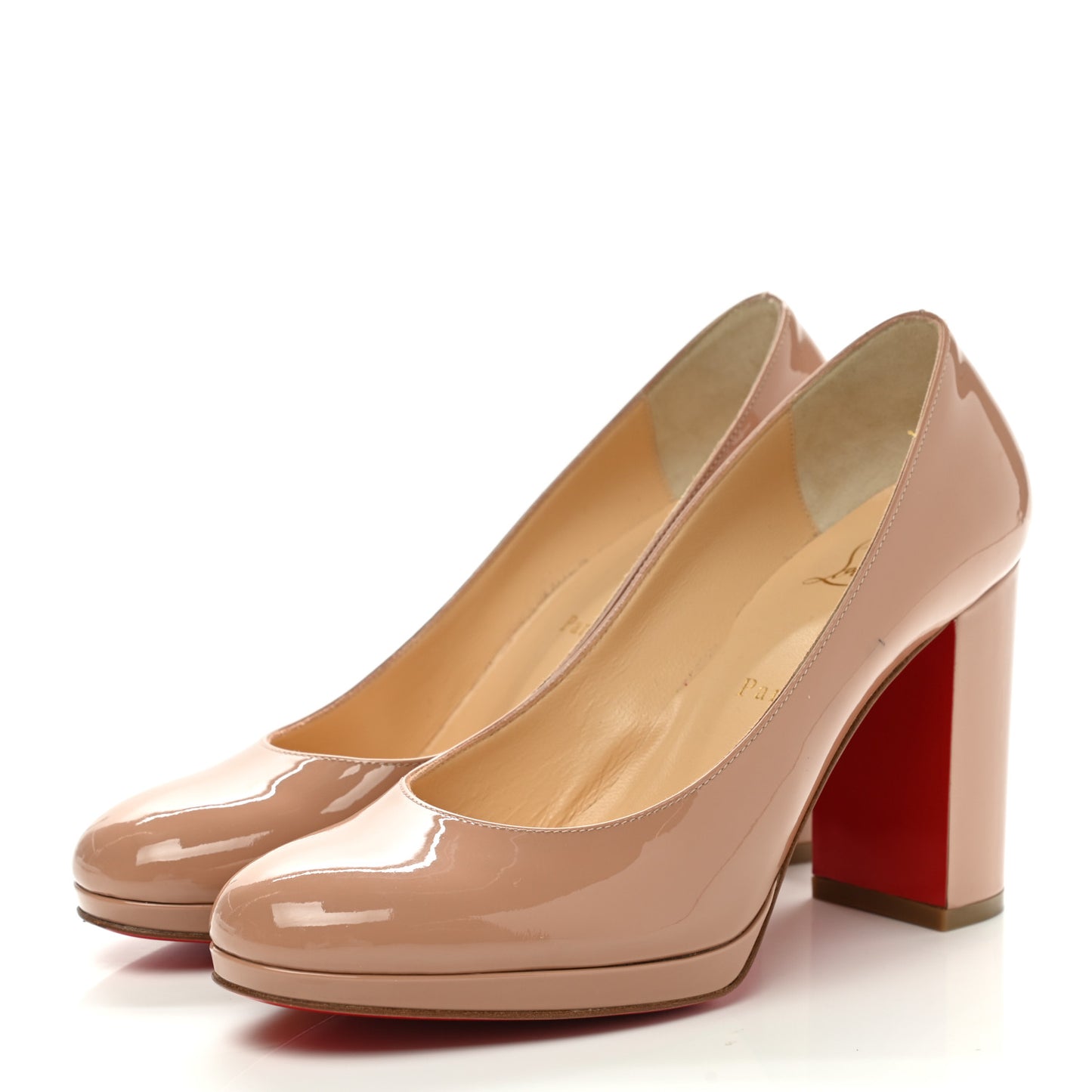 Patent Kabetts 100 Pumps 37.5 Nude
