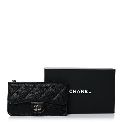 Chanel Caviar Quilted Flap Zip Card Holder Black 11 of 11