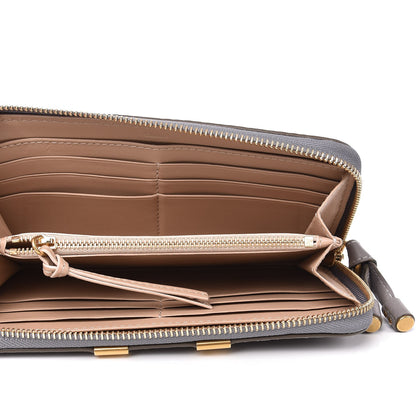 Chloe Calfskin Marcie Long Zip Around Wallet Cashmere Grey 5 of 7