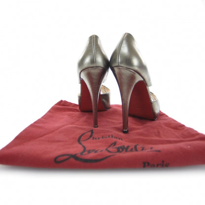 Christian Louboutin Leather Scissor Girl 120 Platform Peep Toe Pumps 38 2 of 7