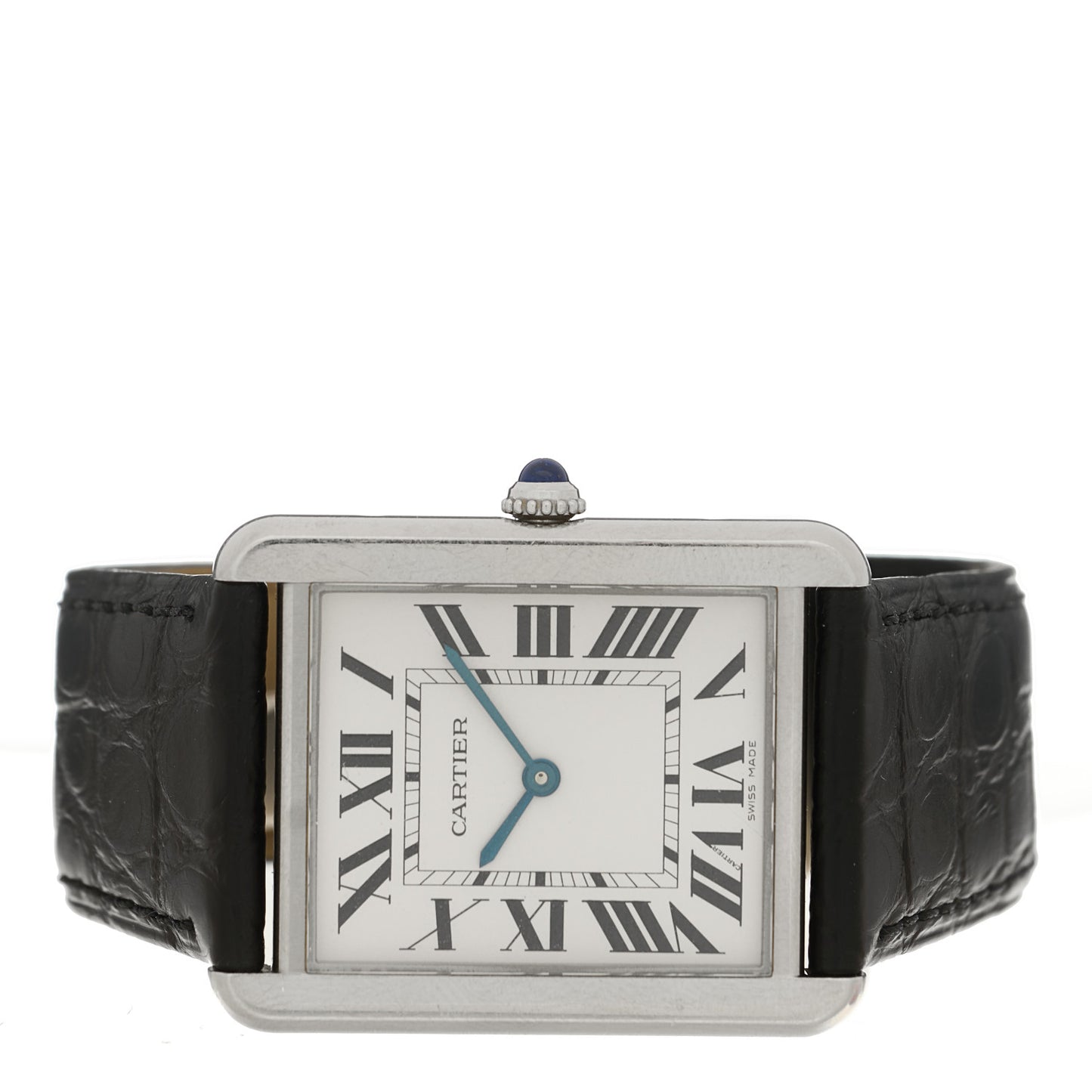 Stainless Steel Alligator 27mm Tank Solo Quartz Watch