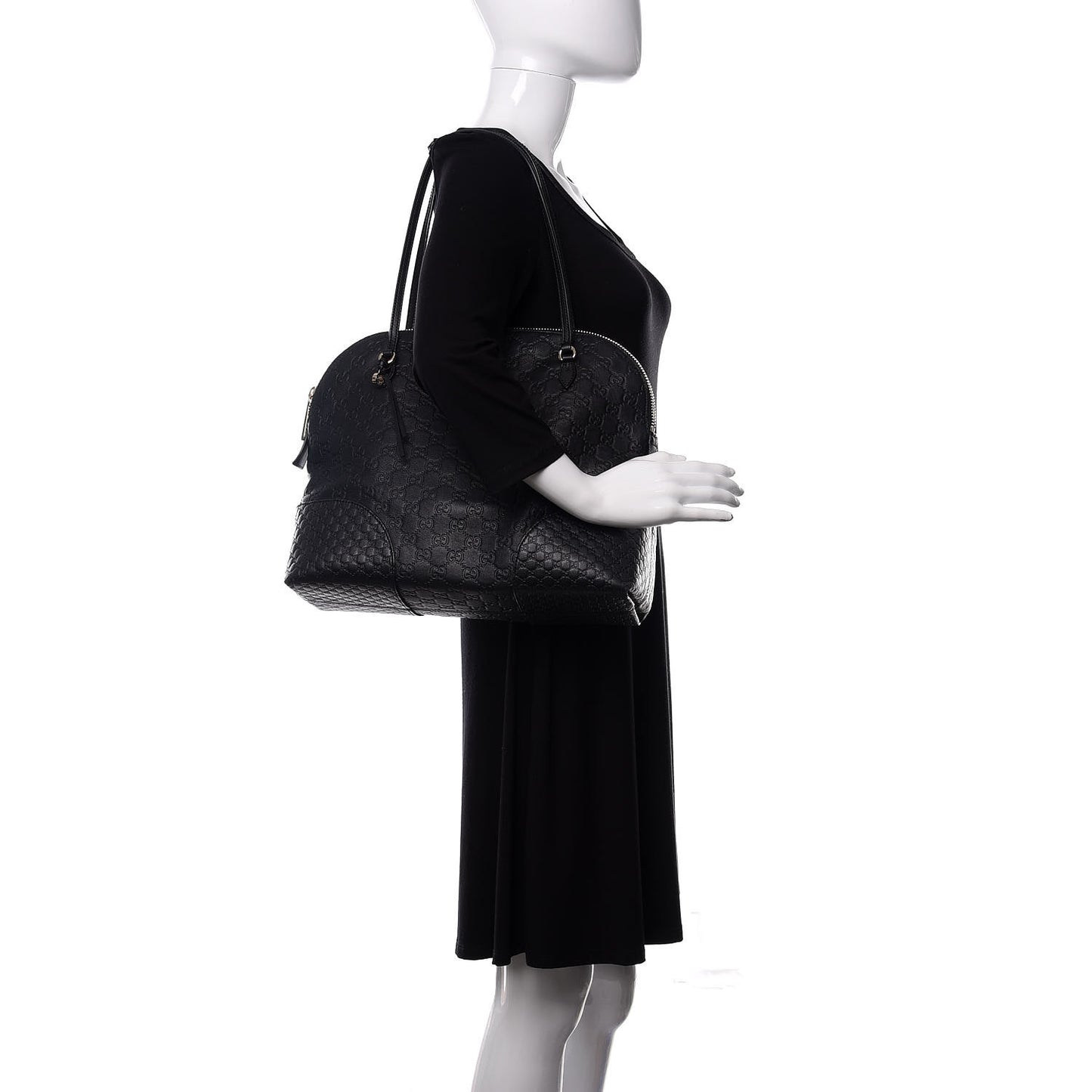 Guccissima Medium Bree Shoulder Bag Black