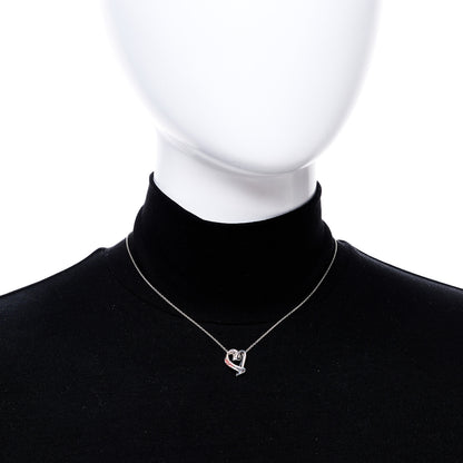 Tiffany Sterling Silver Enamel Paloma Picasso Love Loving Heart Pendant Necklace Red 2 of 5