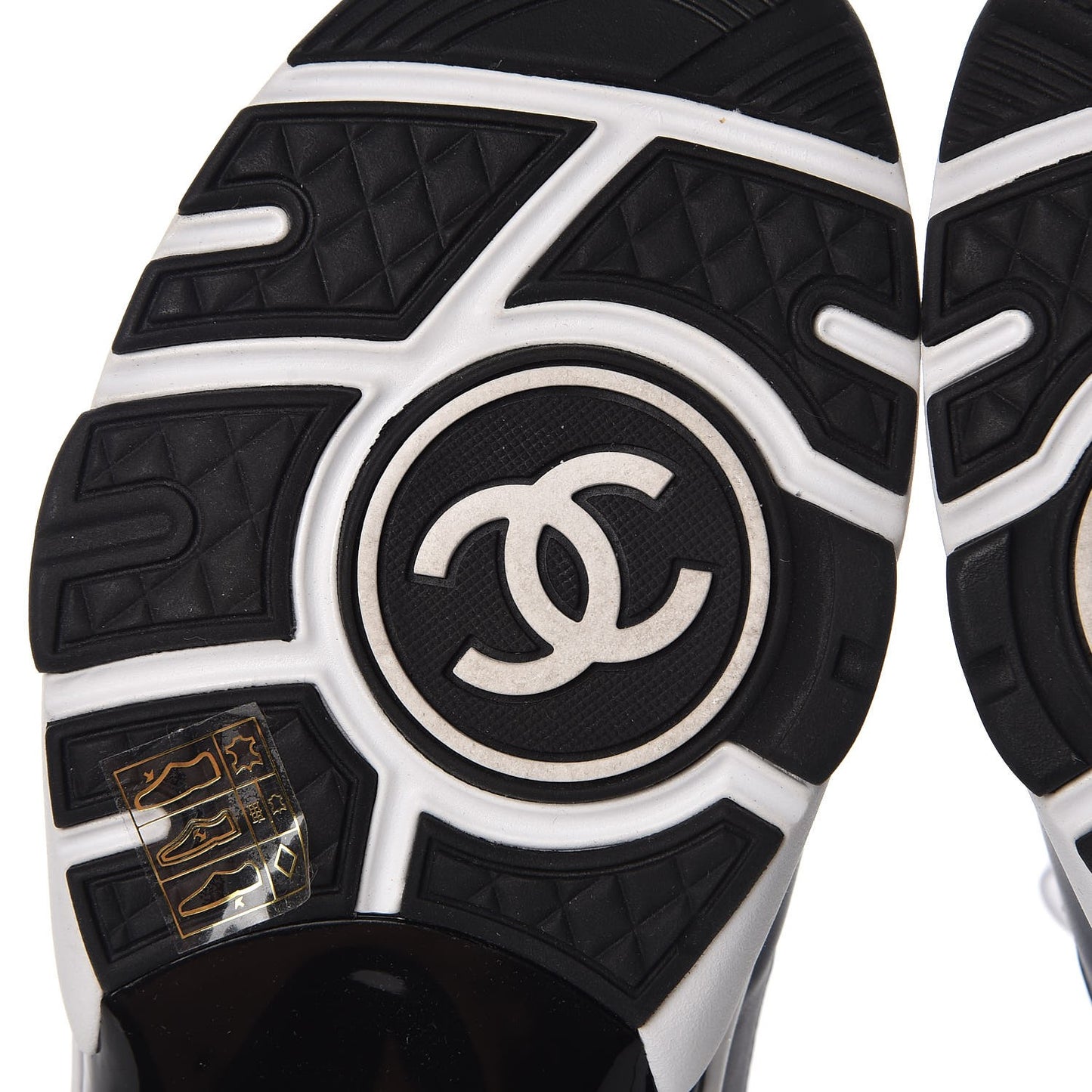 Patent Calfskin CC Sneakers 37.5 Navy White
