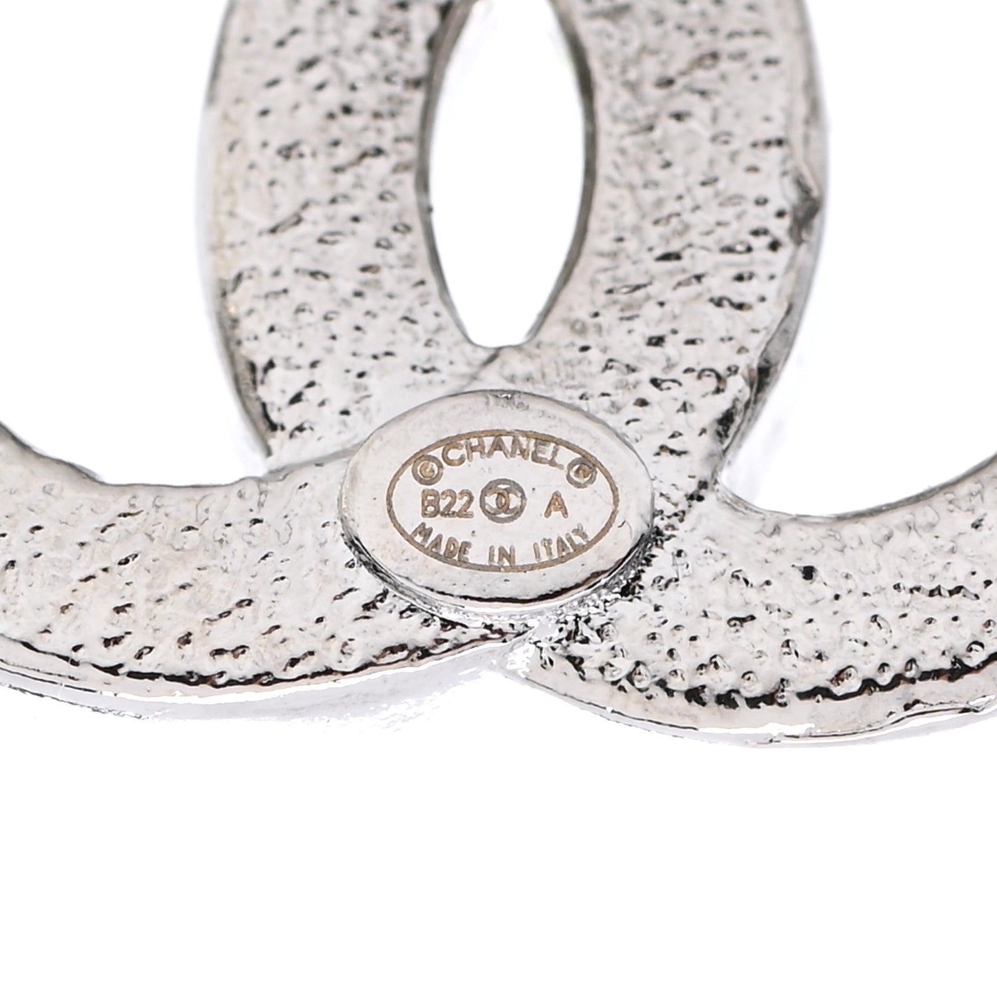 Crystal CC Earrings Silver Black