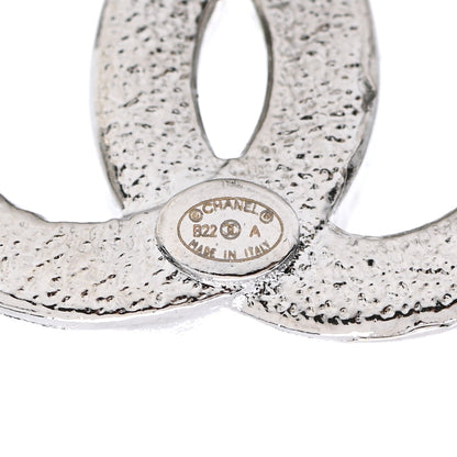 Chanel Crystal CC Earrings Silver Black 3 of 5